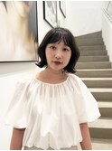 20代30代大人かわいいボブ×オリーブグレージュ