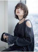 イメチェン/ホワイトブロンド/外ハネボブ/ワイドバング/会津38