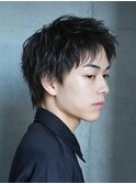 銀座メンズベリーショート刈り上げフェードスパイキーショート