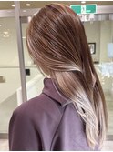 ブリーチなし ミルクティー×ブリーチあり ホワイトミルクティー