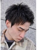 ショートスパイキーアップバング