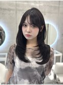 ワンカールレイヤーカット/顔まわりカット/韓国ヘア