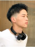 スパイキーショートザクザクショートアップバングツーブロック