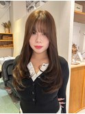 ブリーチ1回でできるマロンベージュとロングローレイヤー
