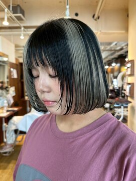 ブリッツ レボ(BLITZ-REVO) 着物ヘア/ダークアッシュ/ミディアムレイヤーカット/柏駅