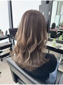 ハイライトバレイヤージュケアブリーチダブルカラーベージュ