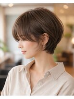 リアン アオヤマ(Liun Aoyama)&nbsp;大人上品ショート/ブラウンベージュ/30代/40代/50代