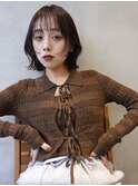 ミニボブ/切りっぱなし/ボブ/縮毛矯正/タッセルボブ