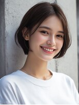 ロッソ ヘアアンドスパ 谷塚店(Rosso Hair&SPA)&nbsp;前髪顔まわりカット/外ハネボブ/丸みボブ/ショートボブ