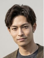 ゼンコー アオヤマ(ZENKO Aoyama)&nbsp;アップバング×フェザーパーマ【メンズパーマ表参道渋谷原宿】