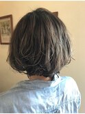 ゆるふわパーマボブ
