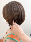脱白髪染め 明るめ白髪染めカラー 白髪ぼかしハイライト