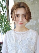 ロビー 表参道(ROBBY)&nbsp;マロンベージュ／丸顔カバーショートボブ／30代40代