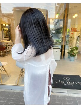 ビアノバ(via nova) 極細暗髪ハイライト