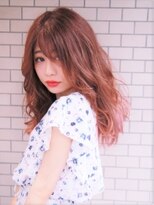 ヘアーライズ 池袋東口店(hair RISE) 淡いピンクのバレイヤージュ30代