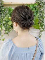 ロカット サロン(Roquat Salon)&nbsp;編み込みシニヨンアレンジ【ヘアセット/エクステ/立川/立川/袴】