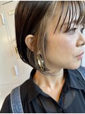 インナカラーシルキーベージュグレージュフェイスフレーミング