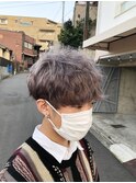 10代/20代/30代/パープルシルバーカラーマッシュスタイルU24学割