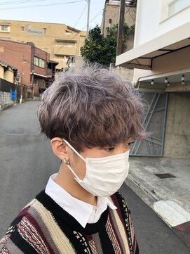 プレデフリュー 北白川本店(PUREE de FLEURS) 10代/20代/30代/パープルシルバーカラーマッシュスタイルU24学割