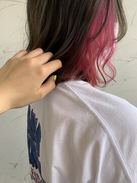 リー 甲子園(Lee) インナーカラー × ピンク