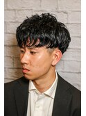 ツーブロック×マッシュパーマ