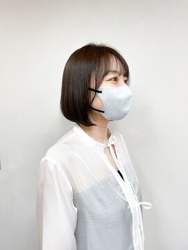 トップヘアー 玉島店(TOP HAIR) 《TOPHAIR 玉島店/ ベリー》シンプルボブ×暗めアッシュベージュ