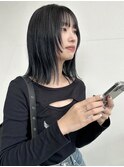 10代20代30代ブルーブラックダブルカラーブリーチ万代新潟