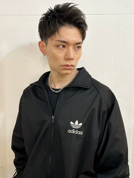 ファルベ(Farbe) スペインカールスパイキーショートブルーブラックフェザーパーマ