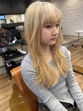 ノラキチジョウジ(NORA KICHIJOJI) ウルフボブロングレイヤー耳かけフェイスレイヤーレイヤーボブ