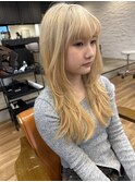 ウルフボブロングレイヤー耳かけフェイスレイヤーレイヤーボブ