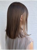 インナーカラーミディアムレイヤーミルクティーベージュ