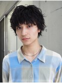 メンズマッシュ　ウルフマッシュ　メンズパーマ