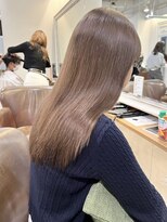 ヒビヲ(HIBIO)&nbsp;ダブルカラーミルクティーベージュペールピンクベージュレイヤー