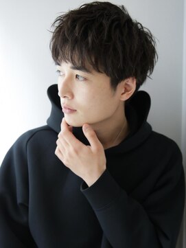 キャンバス バイ ネオリーブ 横浜西口(Canvas by neo.) メンズマッシュヘア！ニュアンスパーマ!ブルーブラック