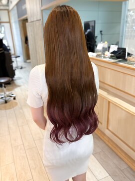 プラグ バイ ネオリーブ(plug by neolive) チェリーブラウン×髪質改善[髪質改善/縮毛矯正/韓国]A