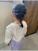 登園アレンジ/キッズヘアアレンジ/三つ編み/簡単ヘアアレンジ