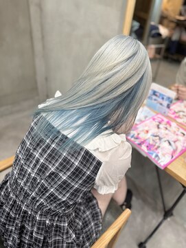 if ホワイト/ペールブルー/インナーカラー