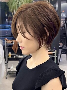 ブレス ヘアデザイン(BLESS hair design) 東静岡ショートボブくびれショートイルミナカラー顔周りレイヤー