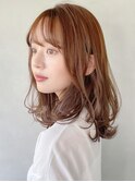 イメチェンピンクベージュアンブレラカラー前髪クールショート
