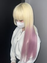 ギミックパシャ(GIMMICK pasha) ブロンド×ホワイトピンク