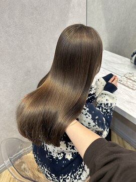 ロンド ルージュ 銀座店(Lond rouge) 赤み消しオリーブグレージュ×巻ける美髪縮毛矯正