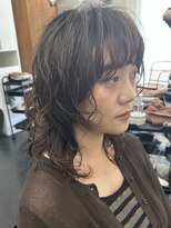 シベルバレー 横浜(sibell)&nbsp;ミディアムレイヤーカット顔周りレイヤーウルフハッシュカット