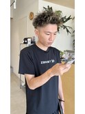 メッシュ×ツイストパーマ
