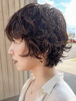 トップヘアーヒルズ 安城(TOP HAIR HILLS)&nbsp;安城くせ毛風マッシュウルフニュアンスボブパーマ丸みレイヤー