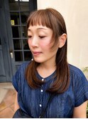 【小顔魅せ】顔周りレイヤーでつくる柔らかなパーマセミロング