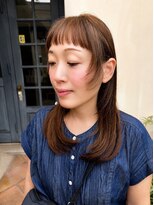 ラポール 蟹江(RAPPORT)&nbsp;【小顔魅せ】顔周りレイヤーでつくる柔らかなパーマセミロング