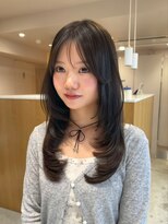 ケシキ 表参道 原宿(kesiki.)&nbsp;ミディアムレイヤー/透明感カラー/オリーブカラー