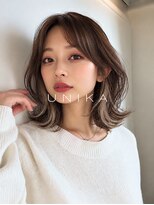 ユニカ(UNIKA)&nbsp;北長瀬/髪質改善/レイヤーカット/透明感カラー/グレージュ