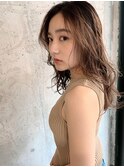 ニュアンスレイヤーロング×グラデーショングレージュ