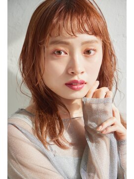 リトル 銀座(little) ショートバングアプリコットヘア